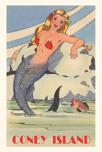 Vintage Journal Coney Island Mermaid by Found Image Press