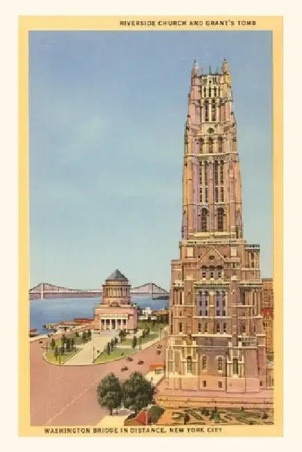 Vintage Journal Riverside Church, Grant's Tomb, New York City by Found Image Press