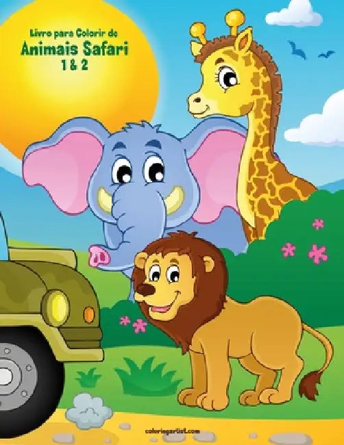 Livro para Colorir de Animais Safari 1 & 2 by Snels, Nick