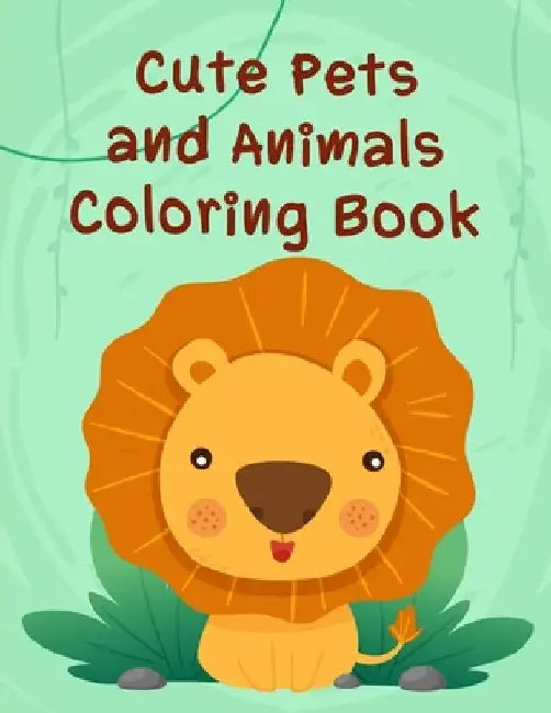 Cute Pets And Animals Coloring Book: Christmas Coloring Book for Children, Preschool, Kindergarten age 3-5 by J. K. Mimo