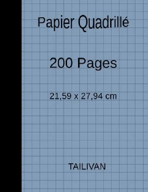 Papier Quadrillé 200 Pages 21,59 x 27,94 cm by Tailivan, Jo