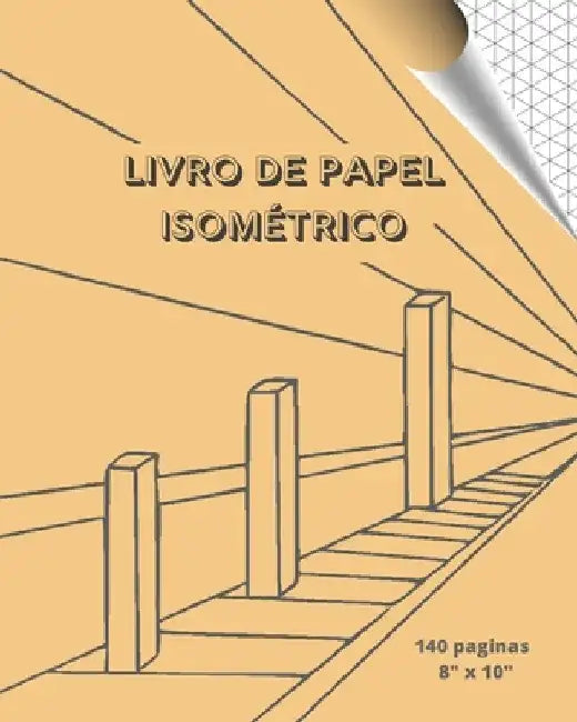 Livro de Papel Isométrico: Desenho 3D - 8" X 10" by Design, Inspired