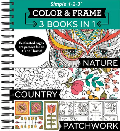 Color and Frame 3 in 1 Nature, Country, Patchwork by Ltd Publications International