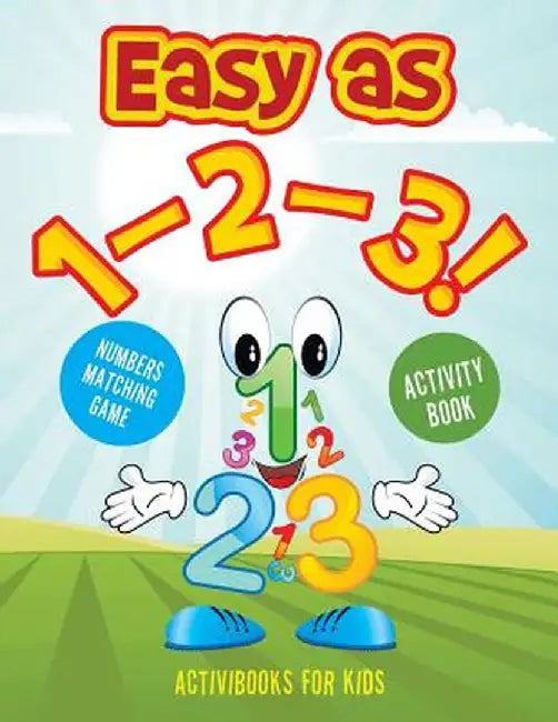 Easy as 1-2-3! Numbers Matching Game Activity Book by Activibooks for Kids