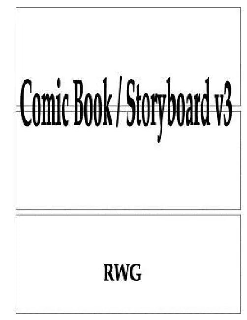 Comic Book / Storyboard v3: 50 Pages 8.5" X 11" by Rwg