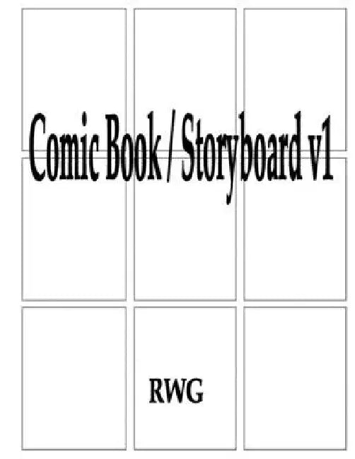 Comic Book / Storyboard v1: 50 Pages 8.5" X 11" by Rwg