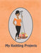 My Knitting Projects: Modern Knitting Woman With Medium Brown Skin Tone on an Orange Background, Glossy Finish by Spring Hill Stationery