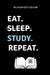 #chemiestudium Eat. Sleep. Study. Repeat.: A5 Geschenkbuch KARIERT für Chemie Fans - Geschenk fuer Studenten - zum Schulabschluss - Semesterstart - be by Chemiker Geschenkbuch