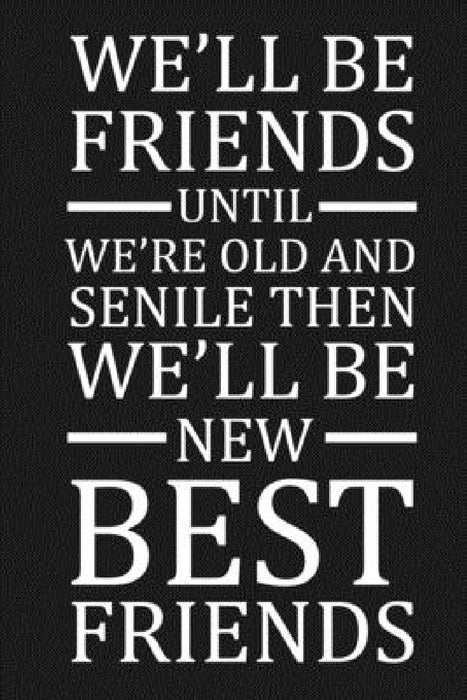 We'll Be Friends Until We're Old And Senile Then We'll Be New Best Friends: Funny Gift For Your Best Friend by Besties Journal