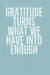 Gratitude Turns What We Have Into Enough: Develop the habit of positive affirmations for gratitude, happiness and confidence. Great gift for yourself, by Forward Motion Journals