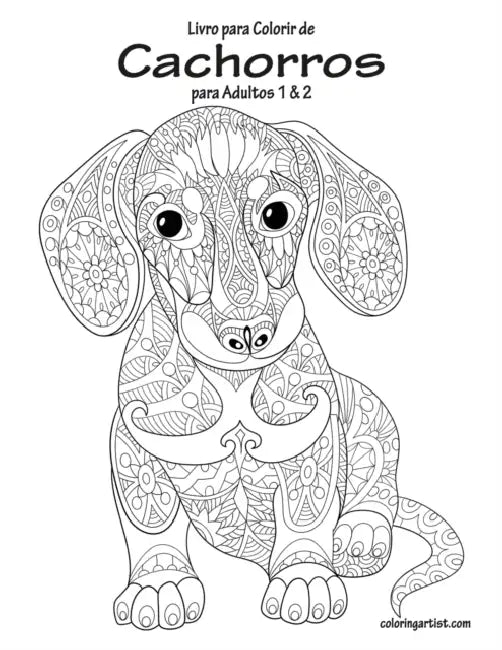 Livro para Colorir de Cachorros para Adultos 1 & 2 by Nick Snels
