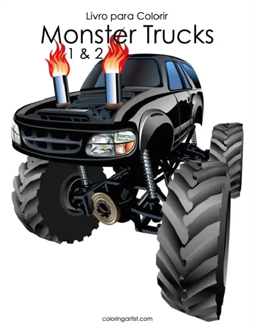 Livro para Colorir Monster Trucks 1 & 2 by Nick Snels