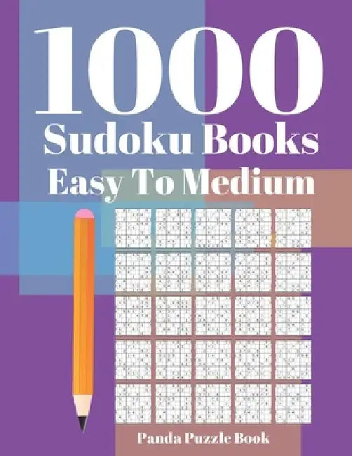 1000 Sudoku Books Easy To Medium: Brain Games for Adults - Logic Games For Adults - Mind Games Puzzle by Panda Puzzle Book