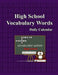 Whimsy Word Search, High School Vocabulary Words - Daily Calendar - in ASL by Claire Mestepey