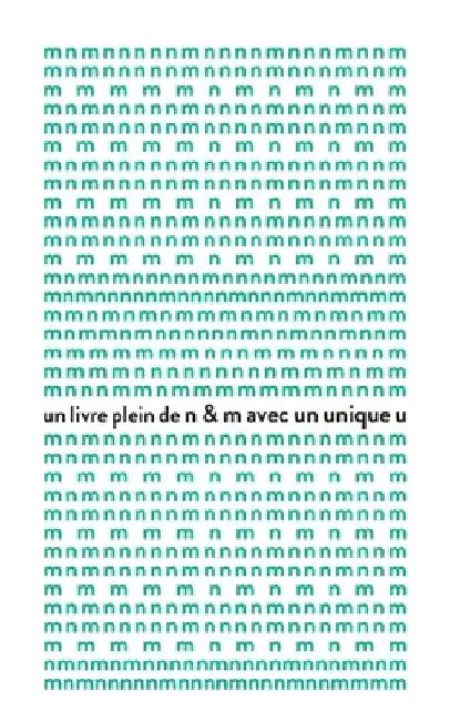 Un livre plein de n & m avec un unique u by Books, Eye Bleeding