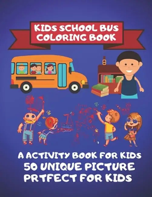 Kids School Bus Color Bk A Act by Boook, Cute Kids Coloring