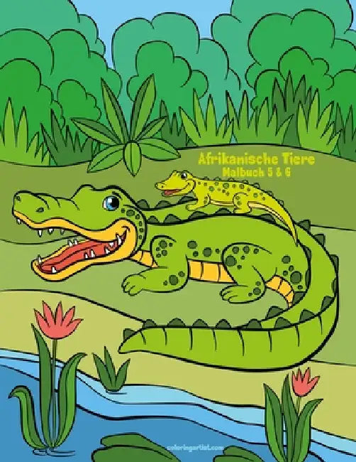 Afrikanische Tiere Malbuch 5 & 6 by Snels, Nick