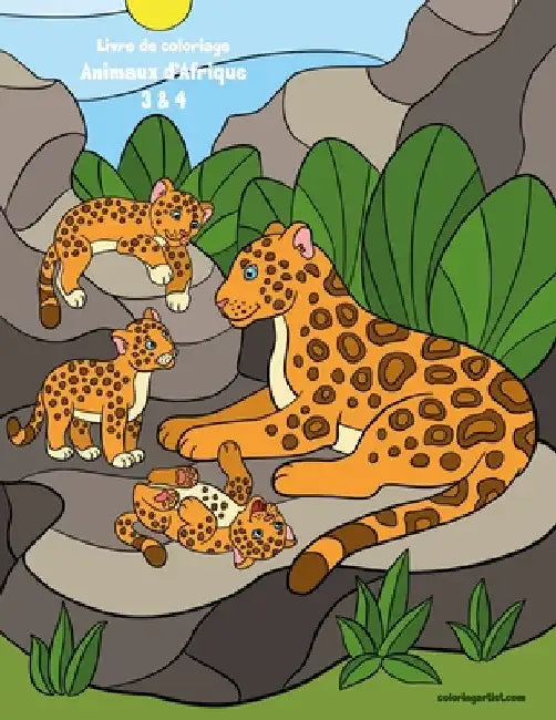 Livre de coloriage Animaux d'Afrique 3 & 4 by Snels, Nick