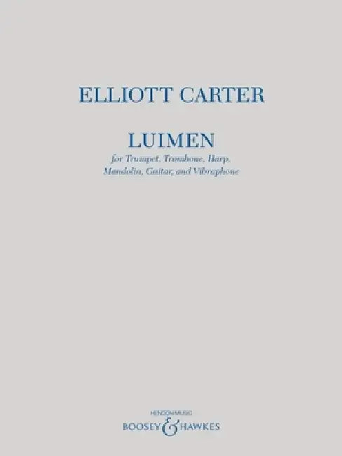 Luimen for Trumpet, Trombone, Harp, Mandolin, Guitar and Vibraphone Score by Elliott Carter