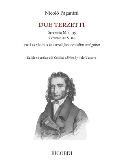 Due (2) Terzetti: For 2 Violins and Guitar by Nicolo Paganini, Italo Vescovo