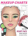 Makeup Charts - Face Charts for Makeup Artists: Asian Model - HEART face shape by I. Draw Fashion
