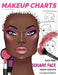 Makeup Charts - Face Charts for Makeup Artists: Black Model - SQUARE face shape by I. Draw Fashion
