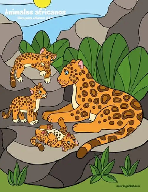 Animales africanos libro para colorear 3 & 4 by Snels, Nick