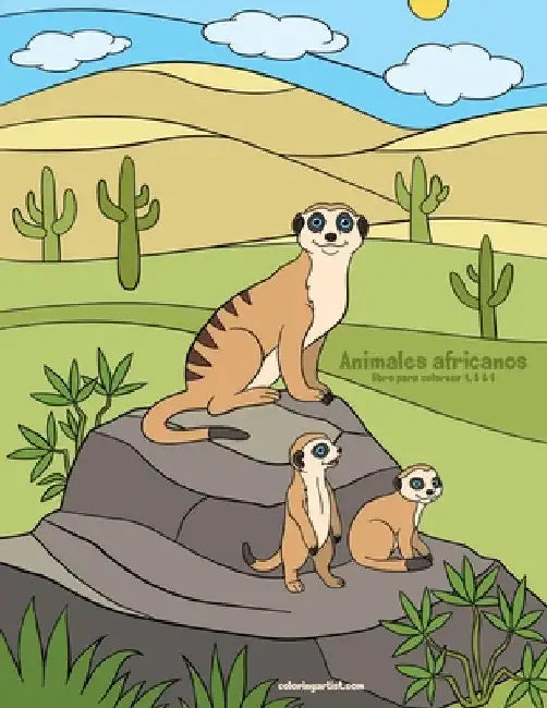 Animales africanos libro para colorear 4, 5 & 6 by Snels, Nick