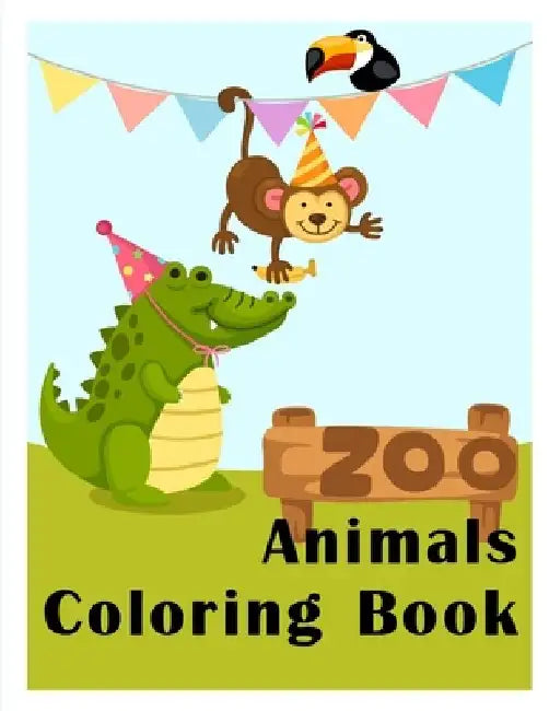 Zoo Animals Coloring Book: Easy Funny Learning for First Preschools and Toddlers from Animals Images by J. K. Mimo
