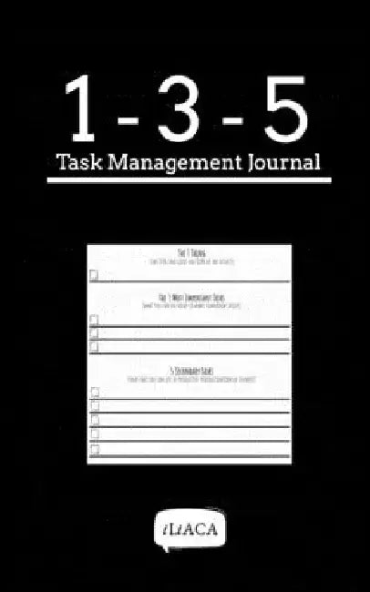 135 Task Management Journal - Black Cover by Iliaca