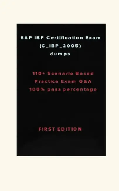 SAP IBP Certification Exam (C_IBP_2005): SAP IBP Certification Exam (C_IBP_2005) dumps by Zhang W