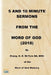 5 and 10 Minute Sermons from the Word of God (2018) by George E. McTyre