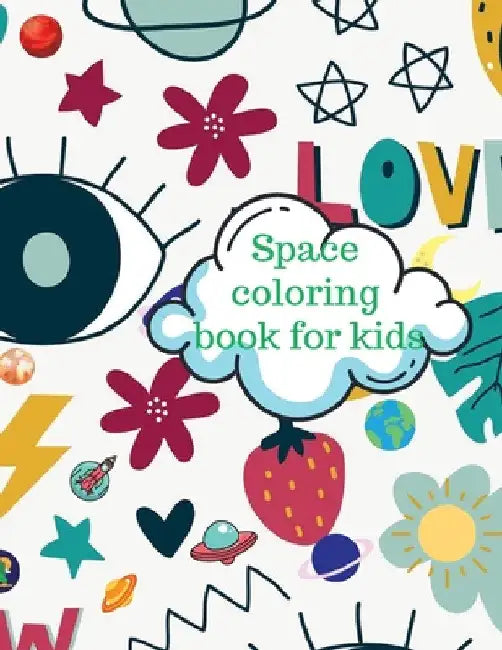Space coloring book for kids by Cristie Dozaz