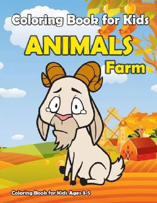 Coloring Book For Kids Animals Farm: : Kids Coloring Book with Fun, Easy, and Relaxing Coloring Pages (Children's coloring books) by Happy Summer
