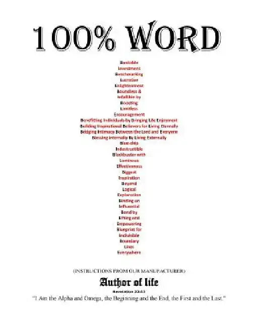 100% Word: Instructions from our Manufacturer by Author of Life