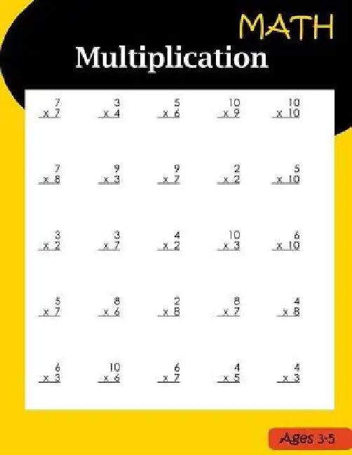 Math Multiplication Ages 3-5: Basic Workbook Multiplication by Pnn Learning Publishing