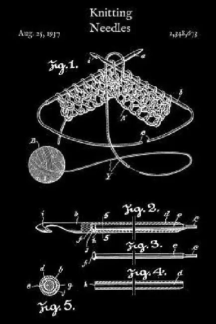Knitting Needles: Knitting Paper 4x5 Template for Crocheters and Knitters by Mainly Merch