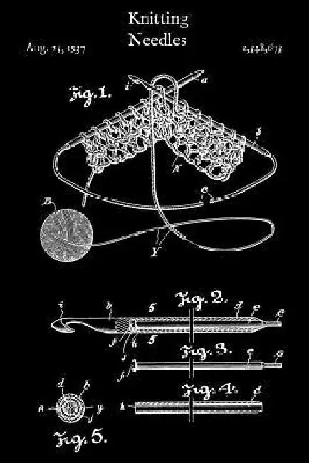 Knitting Needles: Knitting Paper 2x3 Template for Crocheters and Knitters by Mainly Merch