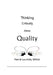 Thinking Critically About Quality by Patrick Lou Kelly