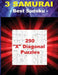 3 Samurai - Best Sudoku - 250 X Diagonal Puzzles: Easy + Medium + Hard and Very Hard. This Is an Excellent Sudoku for You. by Andrii Pitenko