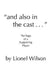 and also in the cast . . .: The Saga of a Supporting Player by Lionel Wilson