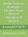 Maine Property Insurance License Exam Review Questions & Answers by Mike Yu