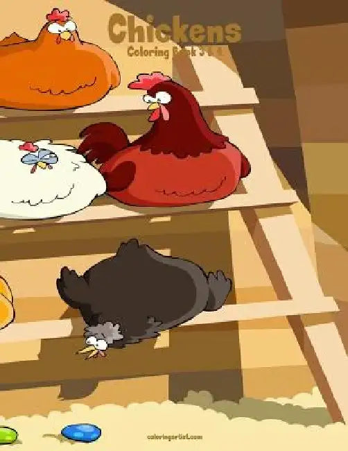 Chickens Coloring Book 3 & 4 by Nick Snels