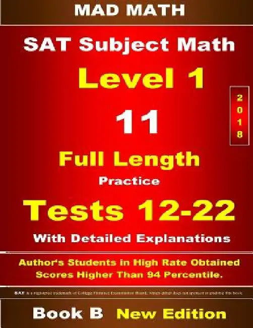 2018 SAT Subject Level 1 Book B Tests 12-22 by John Su