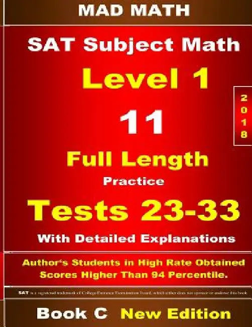 2018 SAT Subject Level 1 Book C Tests 23-33 by John Su