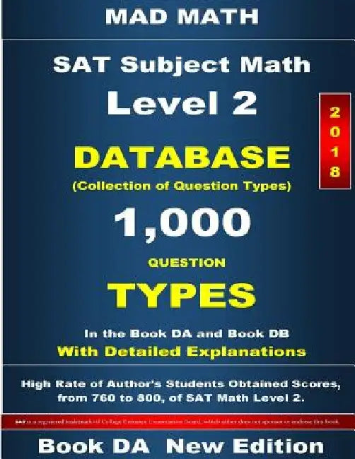 2018 SAT Subject Math Level 2 Book DA by John Su