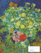 Vintage Flower Painting on Blue by Joyful Collage