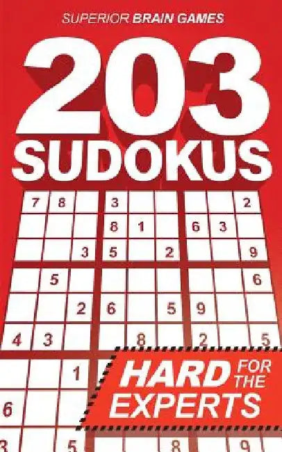 203 Sudokus: A DIFFICULT SUDOKU book with solutions by Henning Dierolf