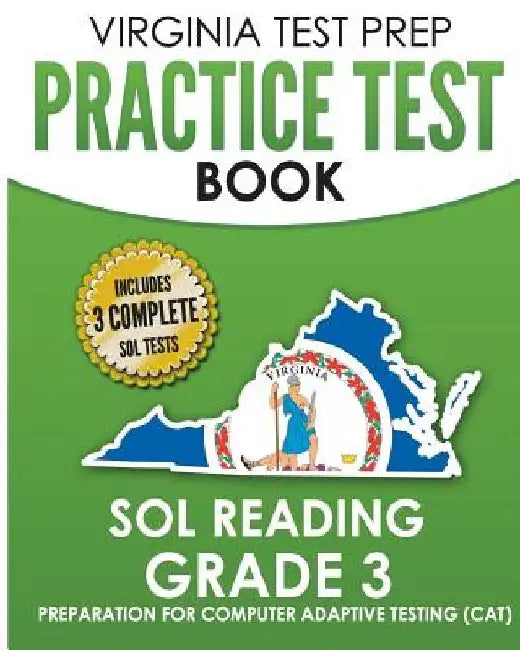 VIRGINIA TEST PREP Practice Test Book SOL Reading Grade 3: Preparation for Computer Adaptive Testing (CAT) by V. Hawas