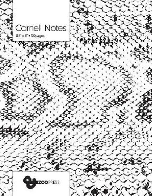 Cornell Notes: B&W Snake Skin Cover - Best Note Taking System for Students, Writers, Conferences. Cornell Notes Notebook. Large 8.5 x by &zoo Press